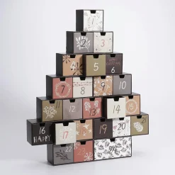 Árbol Del Calendario De Adviento 6 X 37 X 44 Cm Madera Y Papel