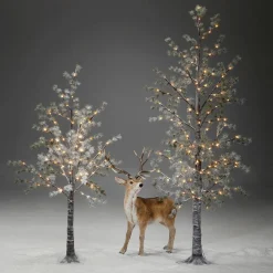 Árbol LED Blanco Cálido Marrón 210 Cm