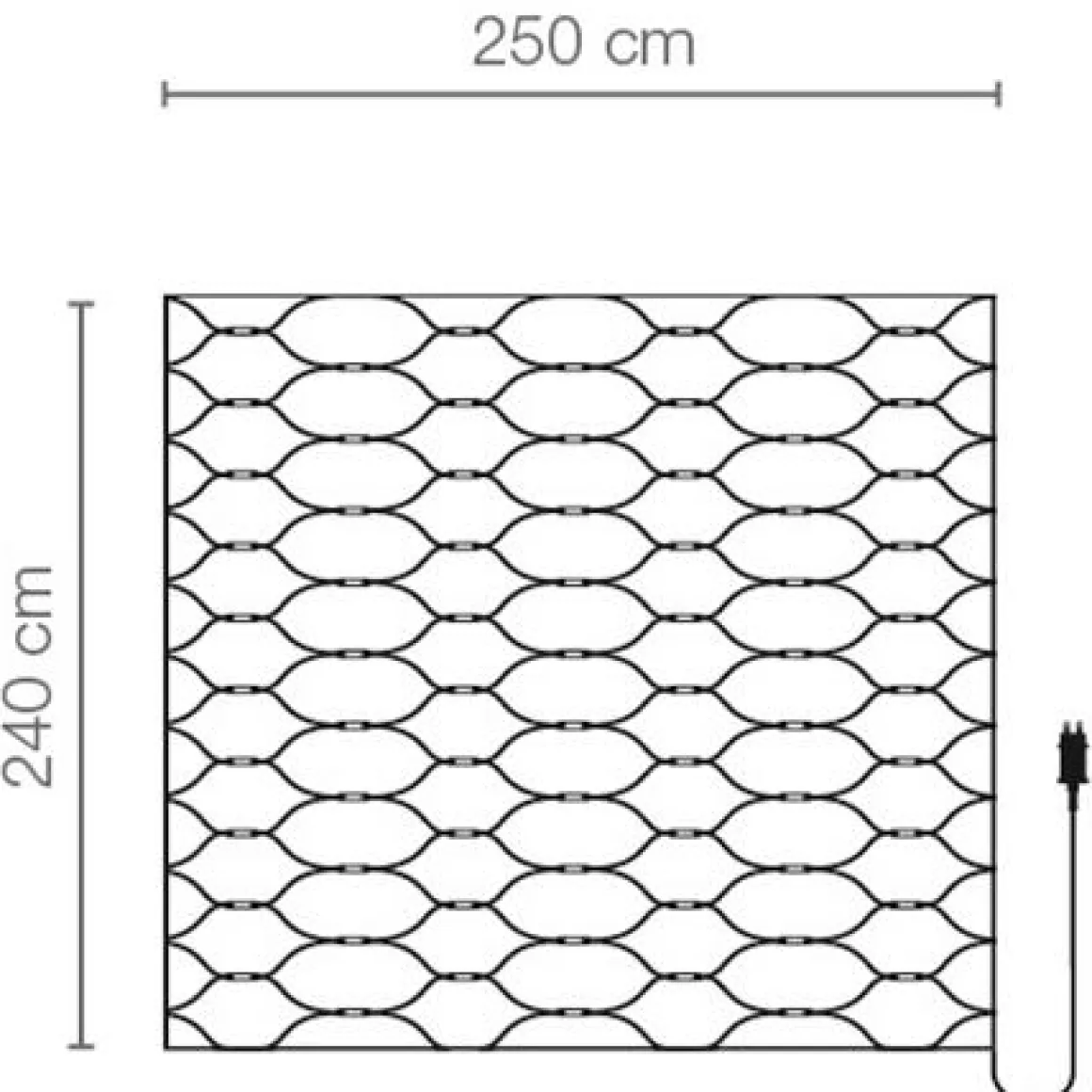 Red De Luz LED Para Exterior, 240 Cm, Verde