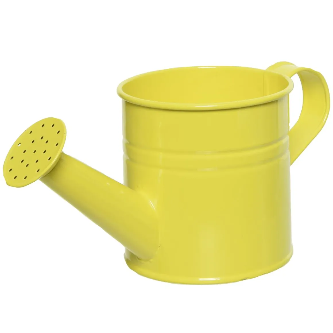 Regadera Metálica Vintage Amarilla Galvanizada 22 Cm