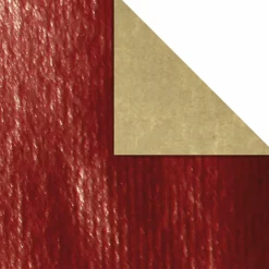 Rollo De Papel De Regalo 70 Cm, 50 M, Rojo Metálico