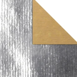 Rollo De Papel De Regalo 70 Cm, 50 M, Plata Metálico