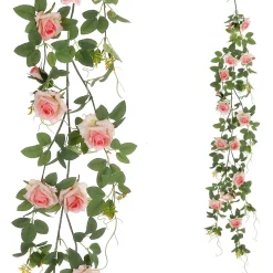 Rosal Artificial Rosa, 125 Cm Con Azada