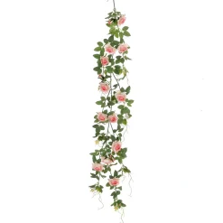 Rosal Artificial Rosa, 125 Cm Con Azada