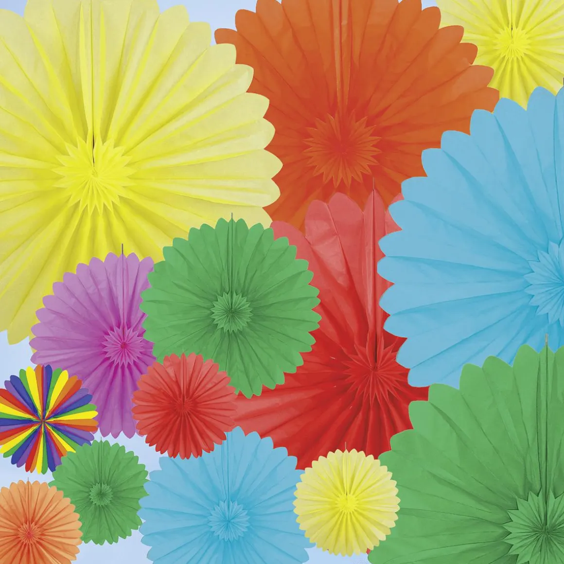 Rosetón De Papel Ignífugo 35 Cm Amarillo