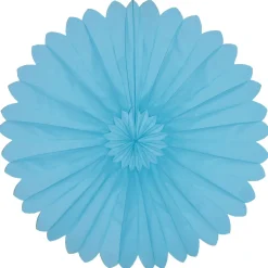 Rosetón De Papel Ignífugo 100 Cm Azul Claro
