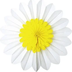Rosetón De Papel Ignífugo Con Flor De Margarita 50 Cm Ø