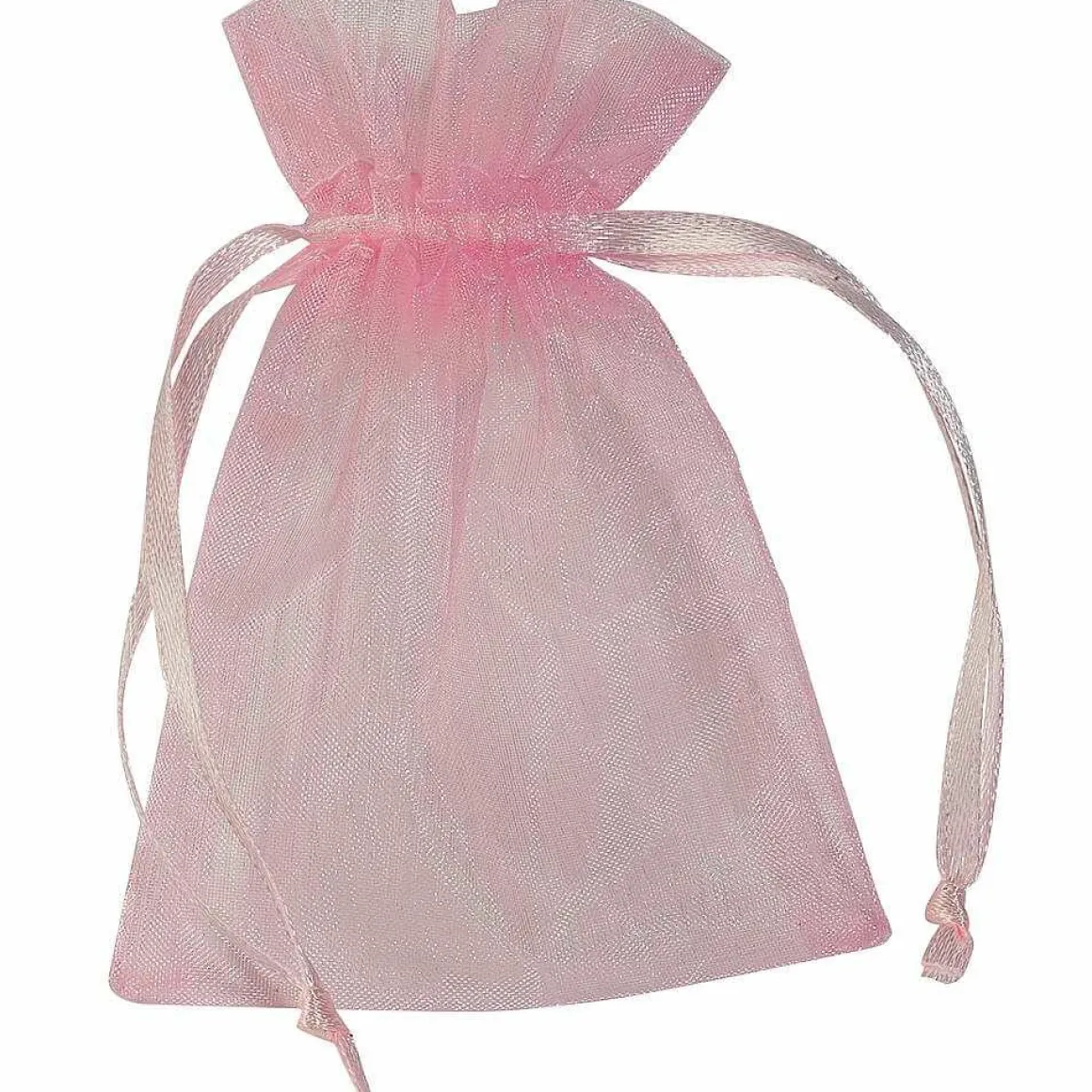 Saquitos De Organza 10 Cm, 50 Piezas, Rosado