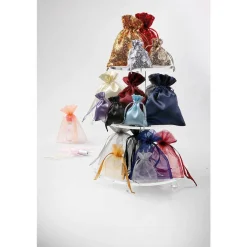 Saquitos De Organza 10 Cm, 50 Piezas, Plata