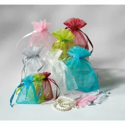 Saquitos De Organza 18 Cm, 50 Piezas, Burdeos
