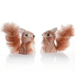 Set De 2 Figuras Decorativas De Ardilla, 11 Cm De Altura