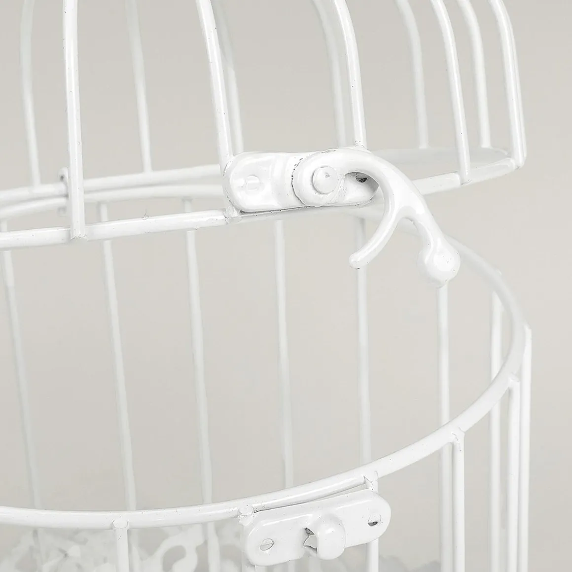 Set De 3 Jaulas Vintage Blancas 41 Cm