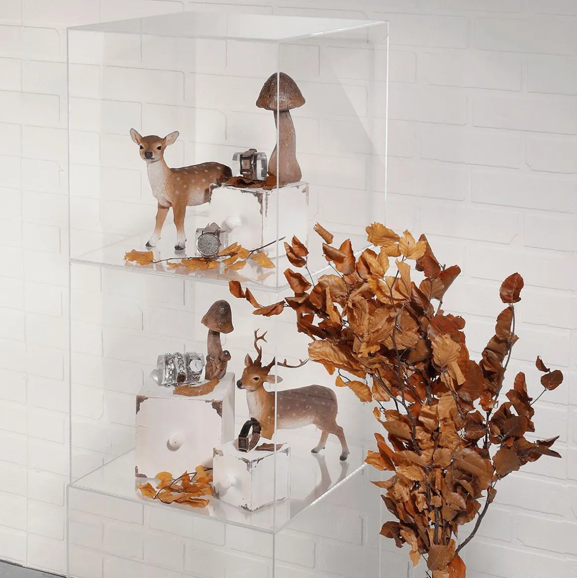 Seta Decorativa De 15 Cm De Altura Y 6 Cm De Diámetro Con 4 Setas Pequeñas Recién Llegadas