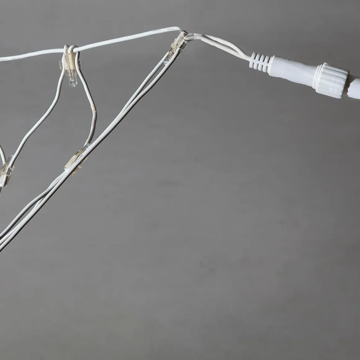 Sistema De Red De Luces Para Exteriores, Luz LED Blanca, Cable Blanco, 250 X 120 Cm