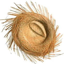 Sombrero De Paja Decorativo, Natural, Ø 40 Cm