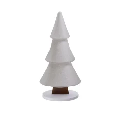 Soporte De Abeto De Nieve Con Purpurina 17 X 34 Cm Plata
