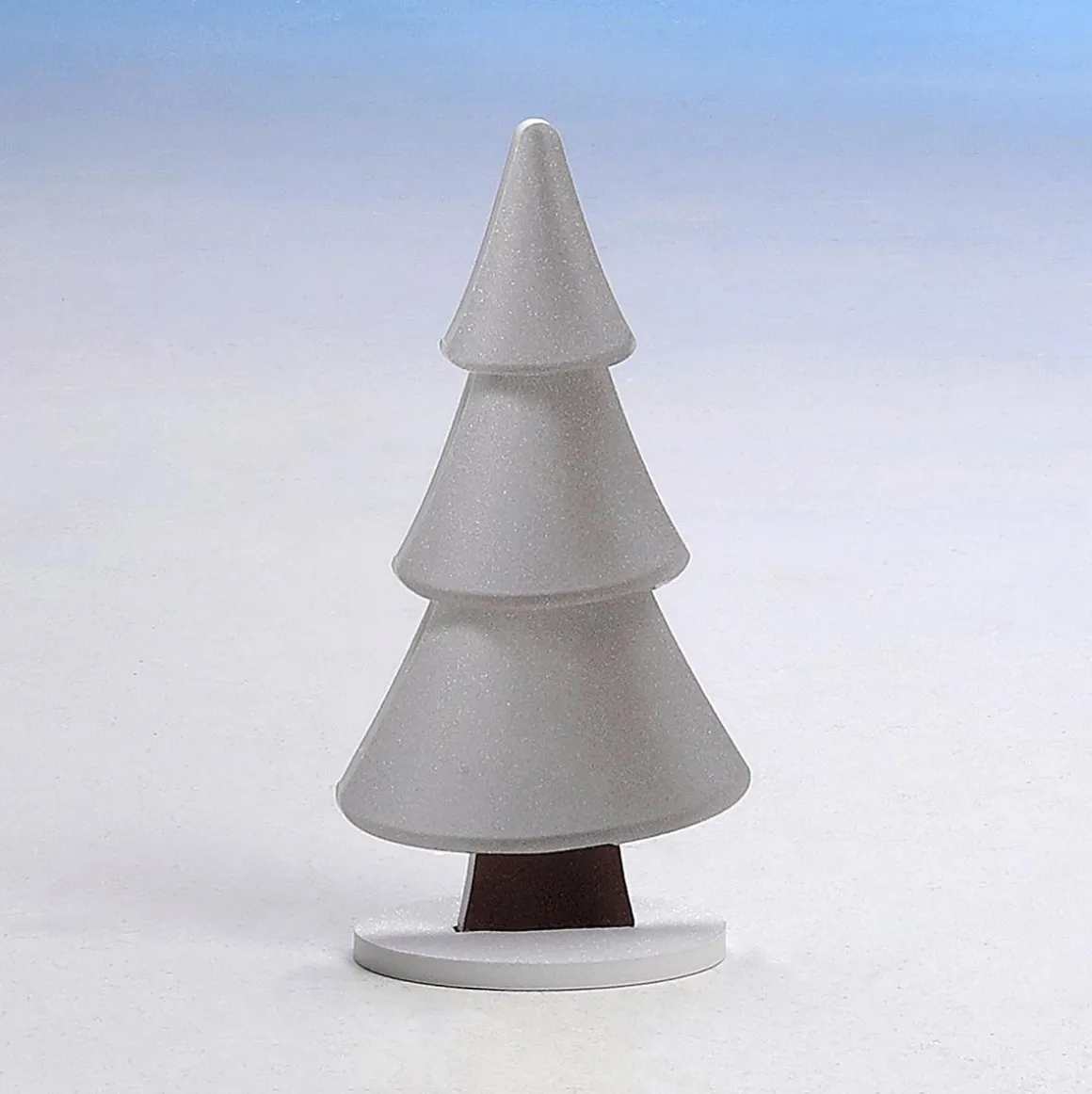 Soporte De Abeto De Nieve Con Purpurina 17 X 34 Cm Plata