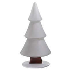 Soporte De Abeto De Nieve Con Purpurina 34 X 69 Cm Plata