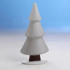 Soporte De Abeto De Nieve Con Purpurina 34 X 69 Cm Plata
