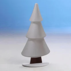 Soporte De Abeto De Nieve Con Purpurina 34 X 69 Cm Plata