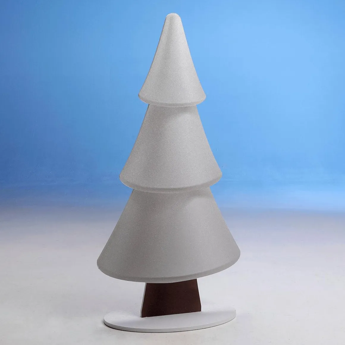 Soporte De Abeto De Nieve Con Purpurina 49 X 99 Cm Plata