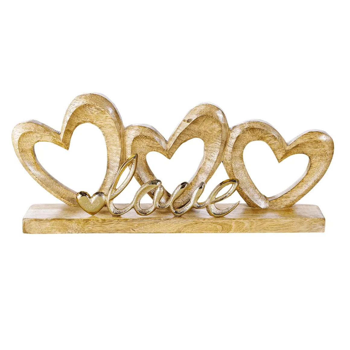Soporte De Corazón De Madera Con Letras De Amor 35 X 5 X 16 Cm