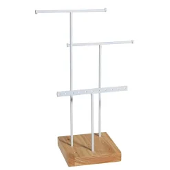 Soporte De Joyería, Expositor En Forma De T 3 Piezas, Altura 28 Cm