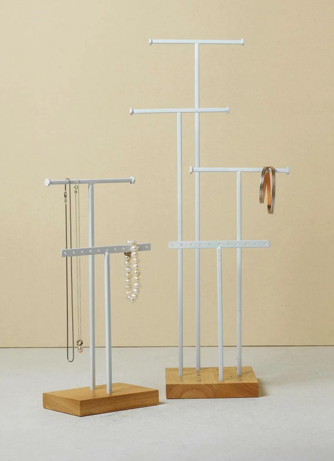 Soporte De Joyería, Expositor En Forma De T 2 Piezas, Altura 32 Cm