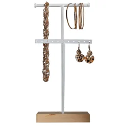 Soporte De Joyería, Expositor En Forma De T 2 Piezas, Altura 32 Cm
