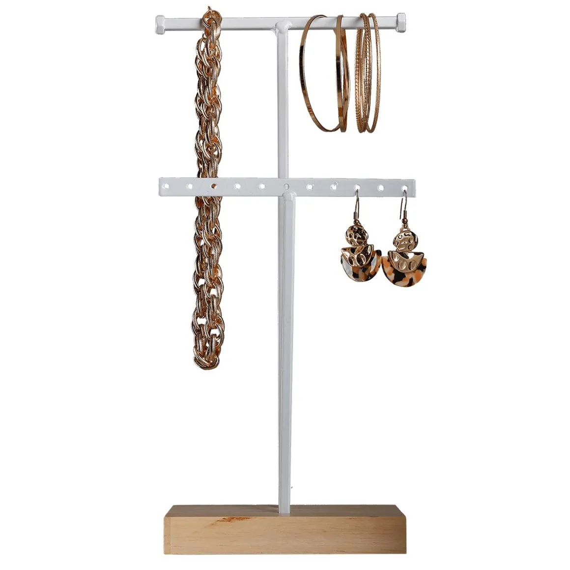 Soporte De Joyería, Expositor En Forma De T 2 Piezas, Altura 32 Cm