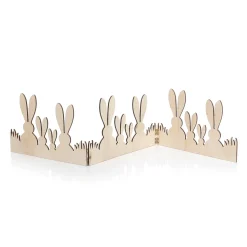 Soporte De Madera Deco Conejo Valla Marrón 80 Cm