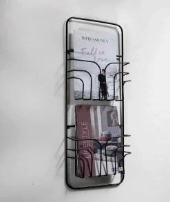 Soporte De Pared Para Folletos, 2 Compartimentos, Longitud 73 Cm