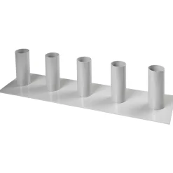 Soporte Metálico 5 Recipientes, 15 Cm De Altura, Gris, Recto