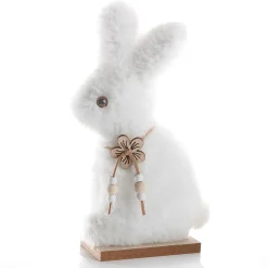 Soporte Para Conejo De Peluche Deco, Blanco, 21 Cm De Altura