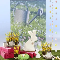 Soporte Para Conejo De Peluche Deco, Blanco, 21 Cm De Altura