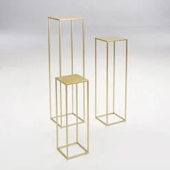 Soporte Para Plantas Juego De Mesa Gold 3pcs.