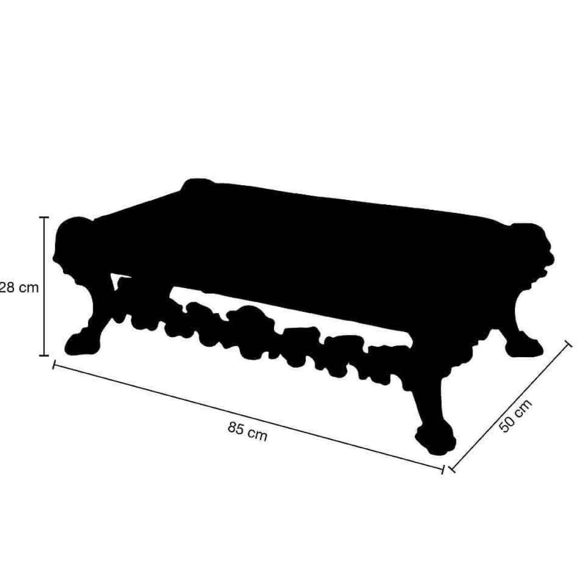 Taburete, Longitud: 85 Cm