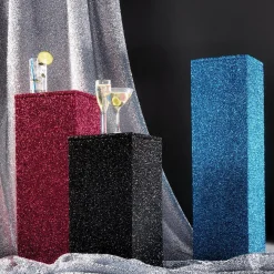 Tejido De Lurex "Glitter Rojo, Anchura: 112 Cm