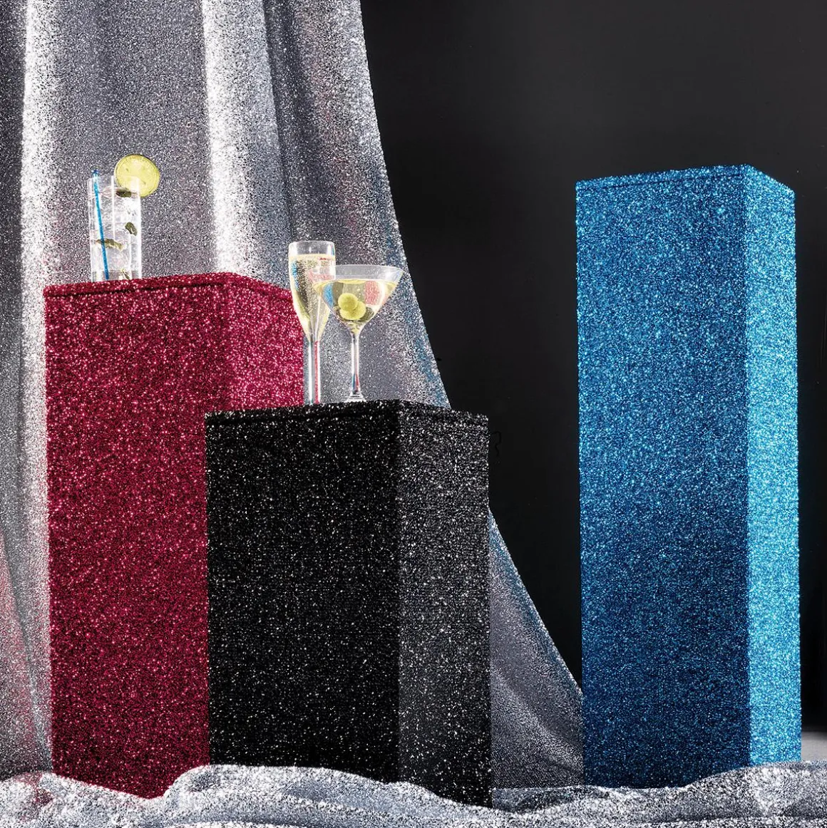 Tejido De Lurex "Glitter Rojo, Anchura: 112 Cm