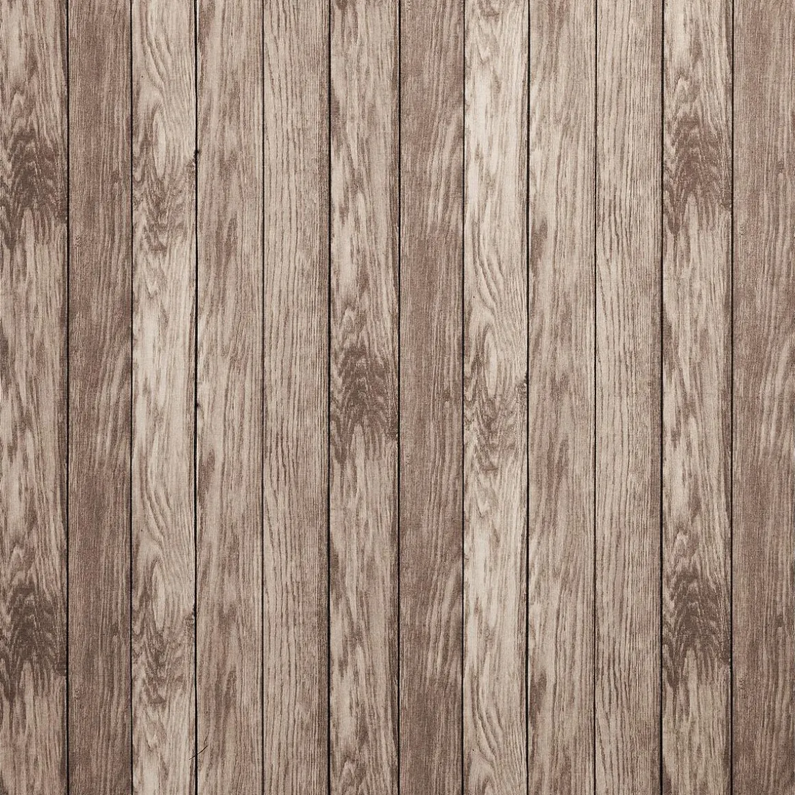Tejido Decorativo "Muro De Listones De Madera", Anchura 140 Cm, Beige