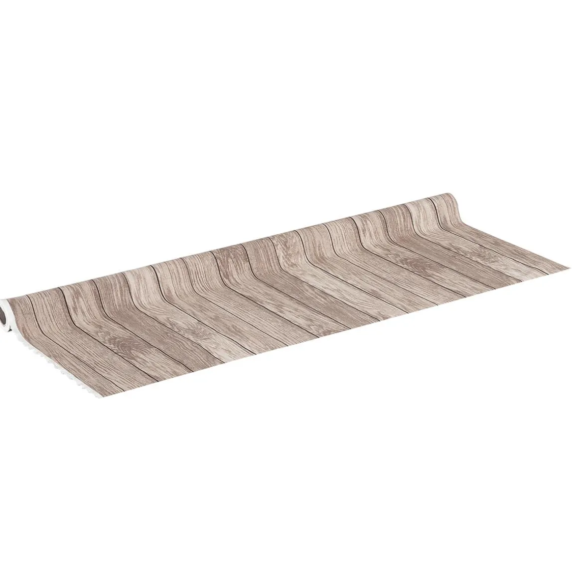 Tejido Decorativo "Muro De Listones De Madera", Anchura 140 Cm, Beige