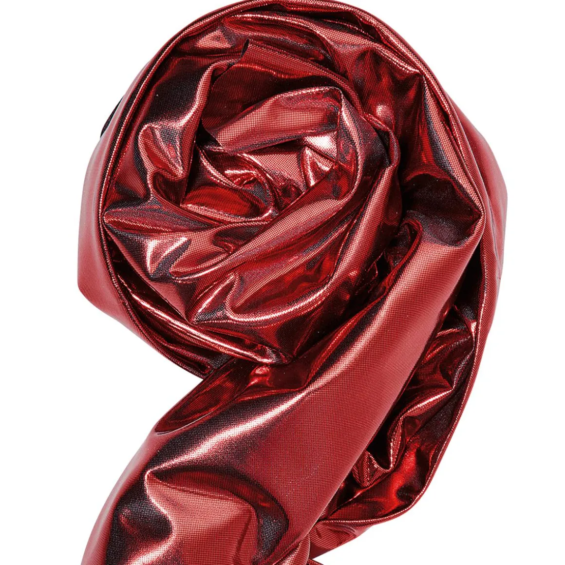 Tela Brillante Jersey De Papel De Aluminio Roja, Anchura: 110 Cm