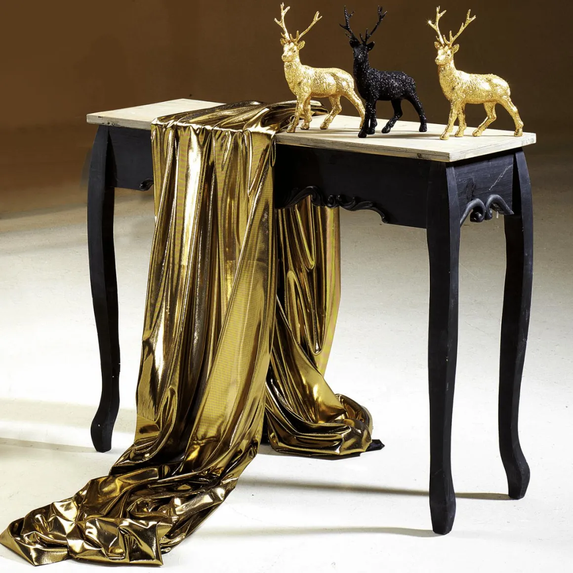 Tela Brillante Jersey De Papel De Aluminio Oro, Anchura 110 Cm