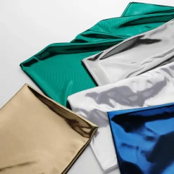Tela Brillante Jersey De Papel De Aluminio Oro, Anchura 110 Cm