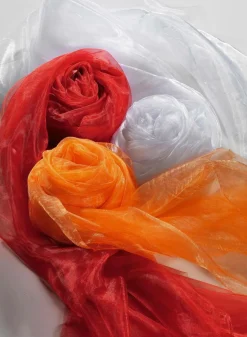 Tela De Chifón, Color Blanco, 145 Cm