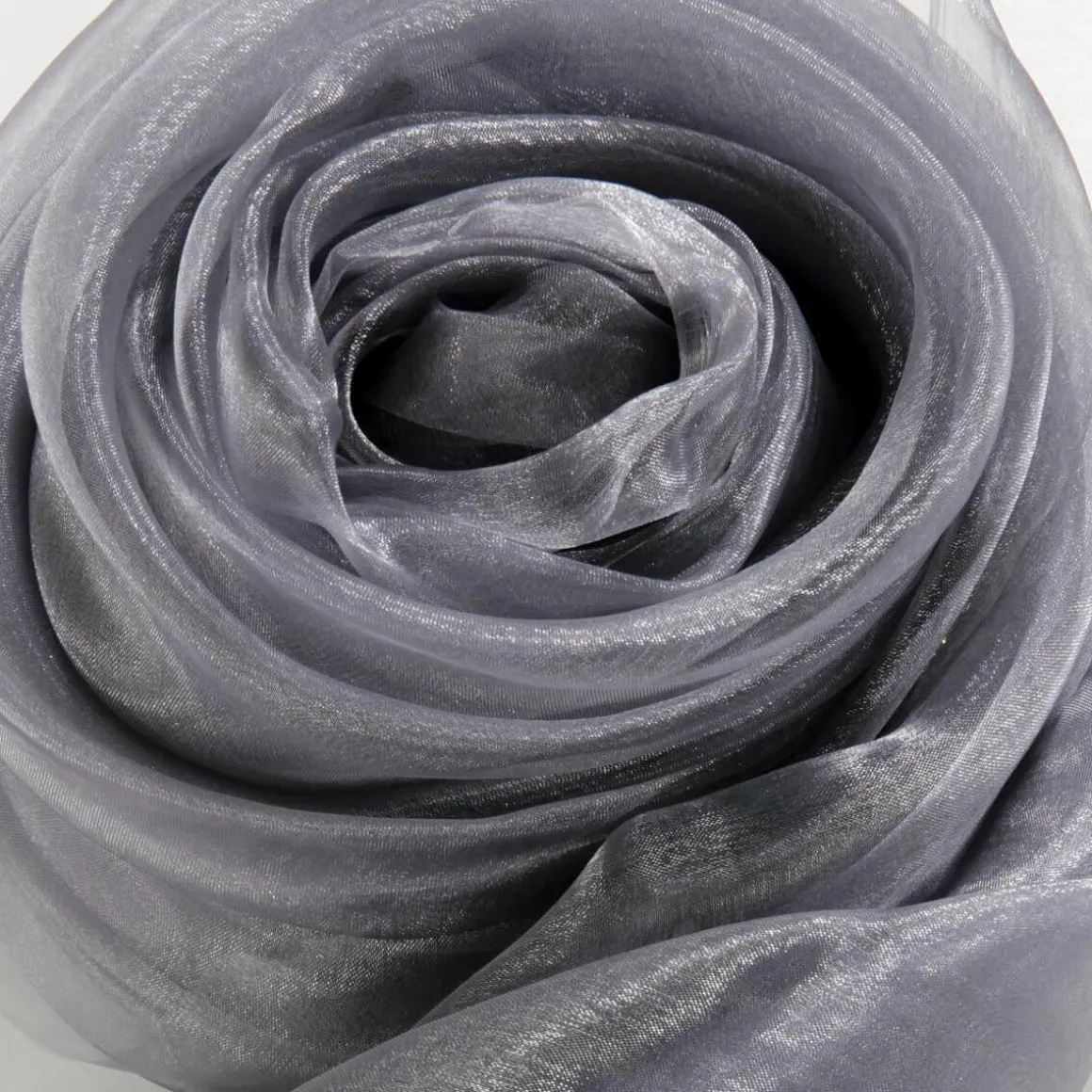 Tela De Chifón, Color Gris Plateado, 145 Cm