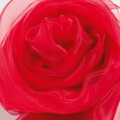 Tela De Chifón, Color Rojo, 145 Cm