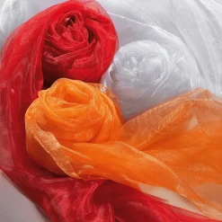 Tela De Chifón, Color Rojo, 145 Cm