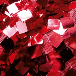 Tela De Lentejuelas Roja, Anchura: 136 Cm