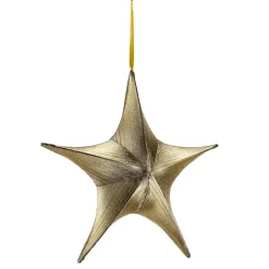 Tela Decorativa Estrella Plegable Oro Negro Con Cremallera, 40 Cm